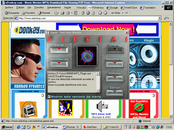 Este sitio (www.edonkey.com) descarga un troyano por medio de ActiveX