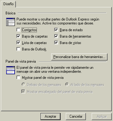 En el Outlook Express, seleccione Ver, Diseo, desmarque "Mostrar panel de vista previa"